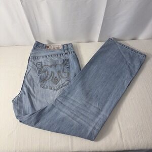 MEK USA DNM MENS JEANS SIZE 38/34 Chicago Straight Button Fly